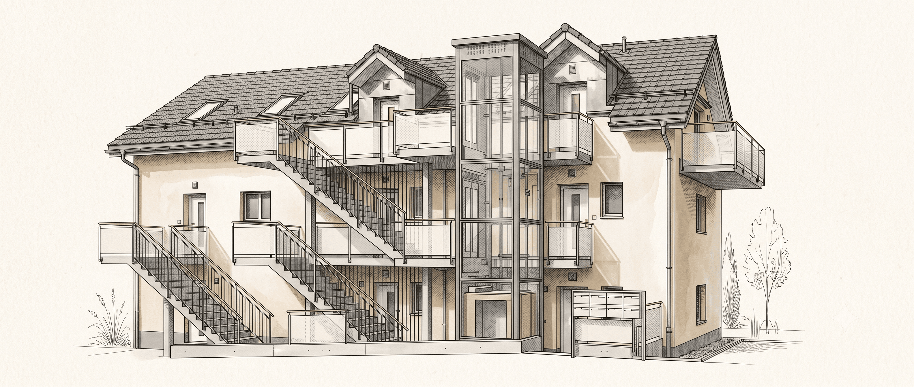 LoftQuad apartment building in Chalet-à-Gobet, Lausanne